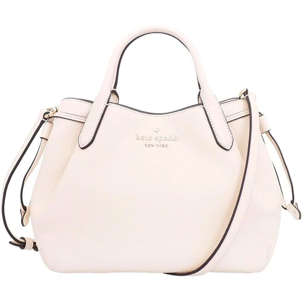 S Kate Spade Dumpling Parchment White Leather Satchel Bag K8135 Purse NWT $379